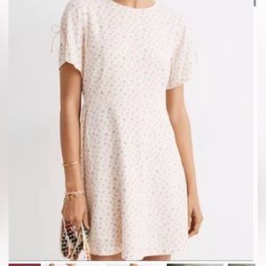 Madewell Floral Tie-Sleeve Dress Size 2